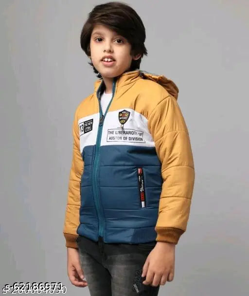 Nav Blue Boys Jacket Pack of 1 - Solid polycotton coat for boys aged 2-9 years, durable outdoor wear