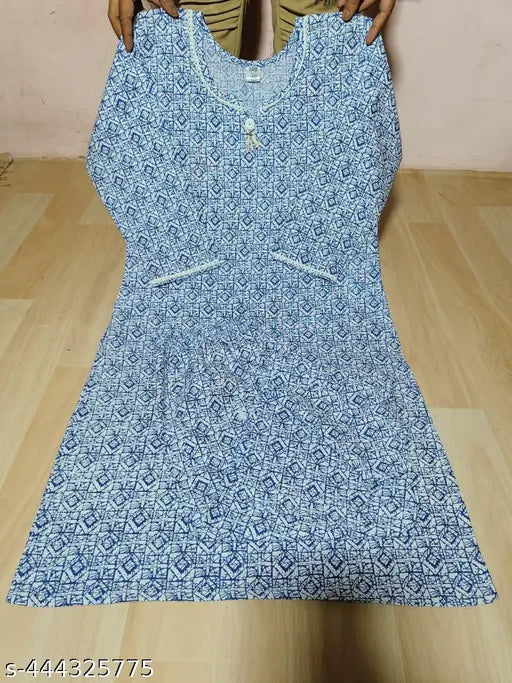 Printed cotton kurti palazzo set, three-quarter sleeves, Indian ethnic wear for women