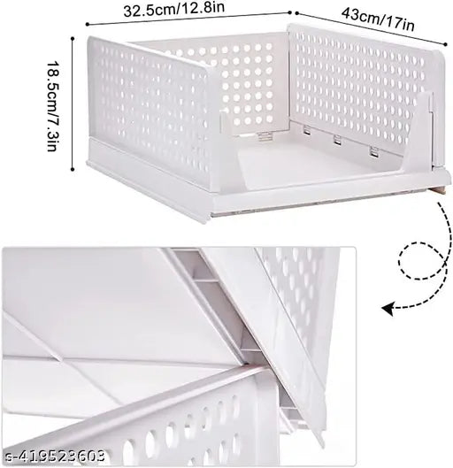 White plastic organizer for makeup, cosmetics, and bathroom accessories by Elightway Mart, ideal for kitchen or bathroom storage