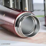 Red stainless steel limited edition star-printed temperature smart water bottle, 500ml