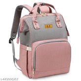 Durable polyester net diaper backpack for moms - Spacious, water-resistant, and easy-to-clean with insulated bottle pockets