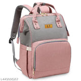 Durable polyester net diaper backpack for moms - Spacious, water-resistant, and easy-to-clean with insulated bottle pockets