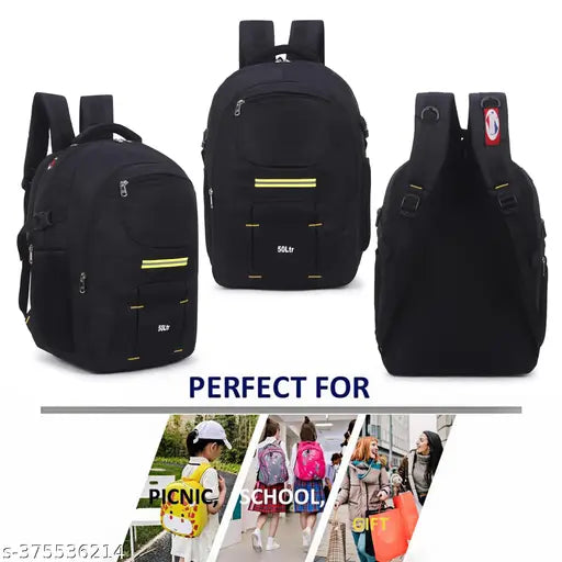 36L unisex waterproof polyester school bag with laptop sleeve & multiple compartments, vibrant design for college use