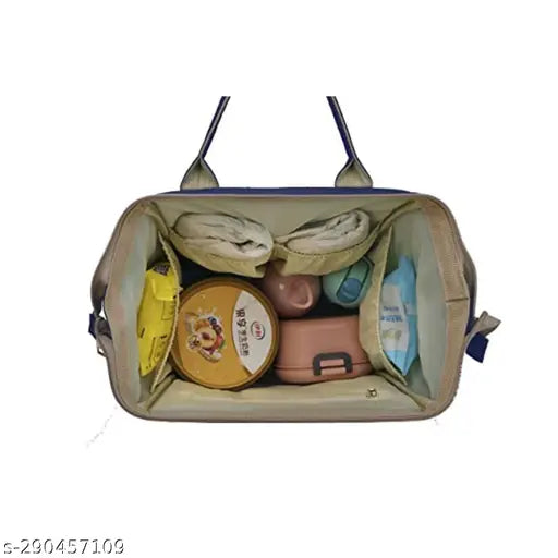 Blue polyester diaper backpack for waterproof nappy bag rucksack maternity bag, perfect for new parents on-the-go