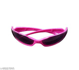 Red Bheem & Pink Naughty unisex child oval sunglasses & watch (black frame, medium size), Indian-made accessory for kids on display