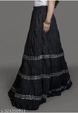 Rayon women's western skirt, solid net, casual and fabulous design, available in sizes 28-40 & free size. Indian made