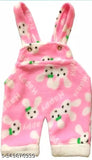 Warm wool dungaree pack for baby girls and boys (printed net), perfect winter wear (0-3M, 0-2M, 2-4M)