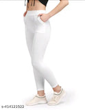Heavy-weight cotton blend jeggings for women - Solid design, available in various sizes, Made in India
