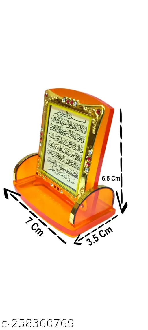 Islamic Muslim DUA car dashboard idol, 786 mirror hanging. Handcrafted Indian religious art for home & car decor