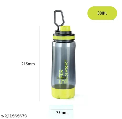 Green BPA-free sports water bottles set of 2, ideal for kids and gym use (600ML each)