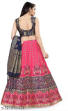Red Silk Lehenga Choli with Floral Ethnic Motif, Banarasi Jacquard, suitable for festivals, marriage, and all occasions