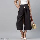 Stylish cotton cullotte, solid net, M32, L36, XL40, Indian-made cotton apparel