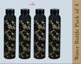 Black Divyamrut water bottle pack of 4, premium quality, lightweight, leak-proof, and BPA-free, ideal for daily use at home, office, or school