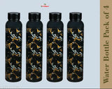 Black Divyamrut water bottle pack of 4, premium quality, lightweight, leak-proof, and BPA-free, ideal for daily use at home, office, or school