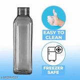 Black leak-proof fridge water bottle combo (1000ml each), freezer safe and BPA-free, perfect for home, office, gym, or school use