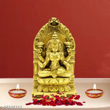 Gold-finished antique Poly Resin Ganesh Laxmi Idol (8x4x14cm), bring serenity home
