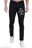 Black cotton blend printed denim jeans, stylish and perfect fit for women. Denim on model showcasing contemporary look