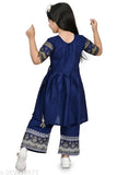 Rayon palazzo sets with printed top and dupatta for girls aged 3-13, Indian ethnic fashion on display
