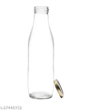 Glass water bottle 1000ML, handcrafted Indian jug for drinks