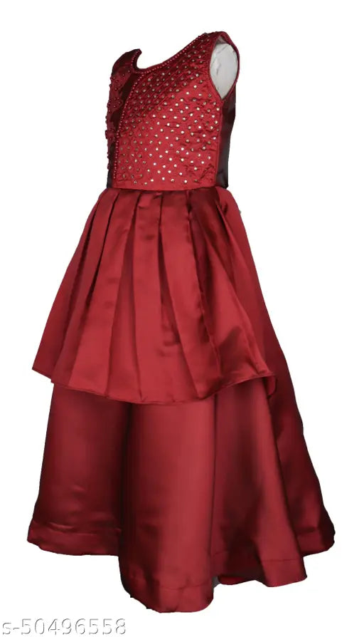Silk blend embellished net dress, Tinkle Comfy Girls Frocks for My Lil Princess birthday party wear (3-4 years, 5-6 years, 6-7 years) originating from India