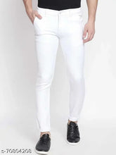 Men's white stretchable jeans, regular fit by Best4U - High-quality denim for Indian fashion-forward style