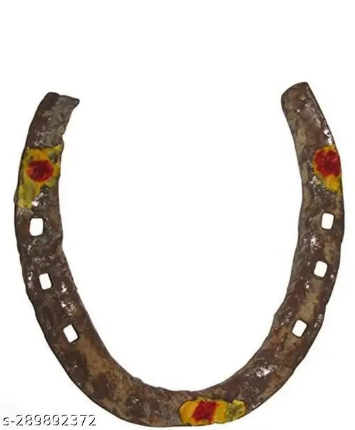 Black energized iron horse shoe for good luck and prosperity, traditional Indian pooja samagri accessory