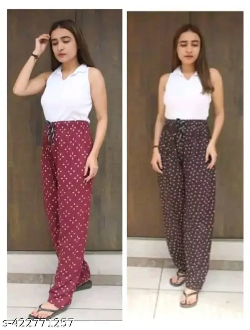 Cotton blend maxi payjama set, fancy new style for women, 2 pieces in sizes XL to 4XL from India