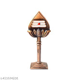 Brown double-sided Lord Murugan Vel metal automobile showpiece, 7cm height, suitable for car dashboards and study tables