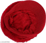 Wool winter beanie, acrylic Kaneekshi skull cap, warm furr, free size from India