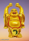 Poly resin Vastu Fengshui Laughing Buddha statue with wealth balls, Indian-crafted home decor