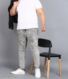 Grey denim slim fit jeans for men, solid grey fabric, size 28/30/32 from India