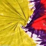 Handmade tie-dye pure cotton king size bedsheet, superfine quality with batik print, ideal for summer, 350 thread count, India origin