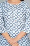 Rayon kurti with printed rayon pants - Indian traditional kurta set with three-quarter sleeves, M, L, XL, XXL sizes available