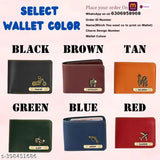 Customised NewBlue canvas & leather men's wallet, personalised name design, 5 compartments for functional style