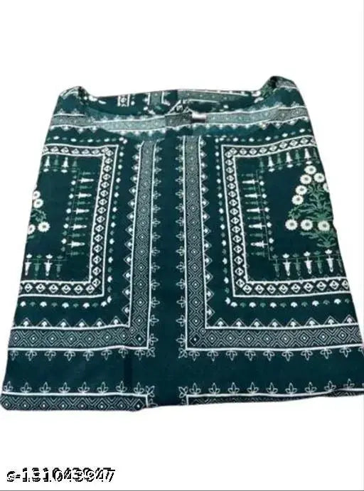 Green rayon sleeveless jumpsuit, printed net pattern, size M for women