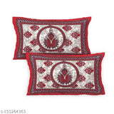 Double cotton pillow covers, botanical print, fine quality for summer, Qfab