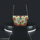 Handmade fabric designer clutch, embroidered net pattern, women's beaded purse for parties - India origin