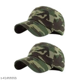 Evergreen Ambitieux Unisex Cotton Baseball Caps - Pack of 2 (Black & Varying Colors)