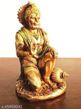 Hand-crafted poly resin Hanuman idol, 10cm x 19.5cm x 12cm, for spiritual home decor or puja gifts, Indian origin