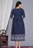 Rayon Anarkali kurti set with Sharara, three-quarter sleeves, printed pattern for women in sizes S to XXXL, India origin