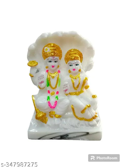 Resin Lord Vishnu & Laxmi God Venkateshwara Idol - 15cm spiritual statue for temple, home decor, or office decorative showpiece. Brings wealth, health, peace, and happiness as per Vastu methodology. Indian-origin religious murti for Pooja room interior