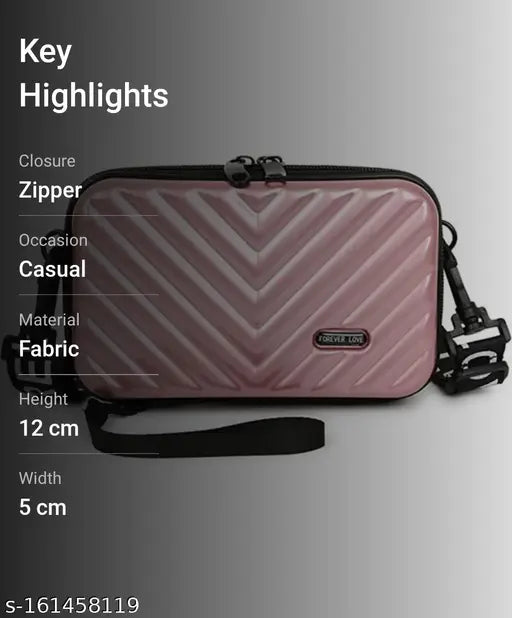 Acrylic free size sling bag, printed pattern for women