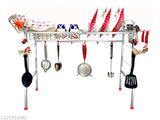 Stainless steel over-sink dish drainer rack (24x28 inches), space-saving kitchen organizer for plates and utensils, India-crafted