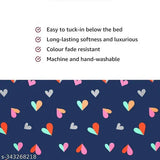 Multi-color cotton blend elastic fitted double bedsheet (90x90 inch, 78x72 inch deep pocket), ideal for summer, machine washable