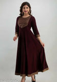 Rayon three-quarter sleeve solid combo Jivika Drishya Kurtis, Indian ethnic wear