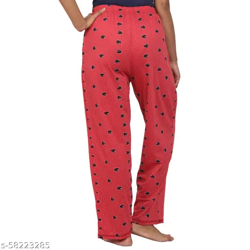 Red cotton maxi pyjama by Zionity, ideal for women's loungewear