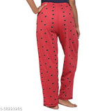 Red cotton maxi pyjama by Zionity, ideal for women's loungewear