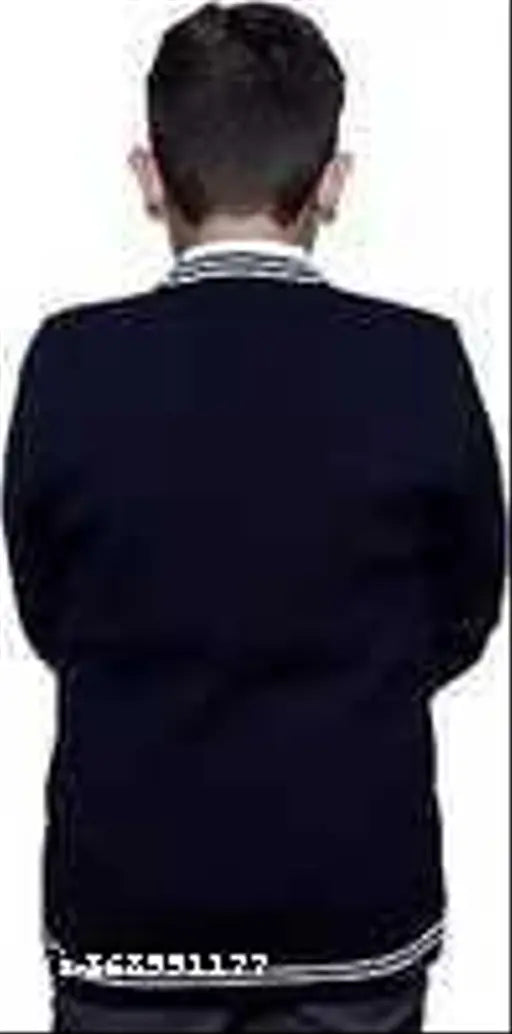 Blue woolen VNeck sweater for kids, perfect school winter wear