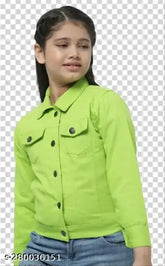 Denim three-quarter sleeve Princess Funky Girls jacket & coat for 5-6 years old, solid pattern, made in India
