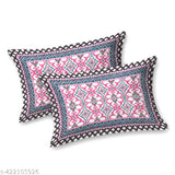 180 TC 100% cotton King Size Jaipuri Prints Flat Bedsheet, pack of 1 with 2 pillow covers - breathable, soft, eco-friendly